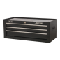 Mid-Box Tool Chest 3 Drawer with Ball-Bearing Slides - Black