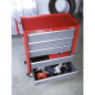 Rollcab 5 Drawer with Ball-Bearing Slides - Red/Grey