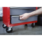 Rollcab 5 Drawer with Ball-Bearing Slides - Red/Grey