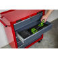 Rollcab 5 Drawer with Ball-Bearing Slides - Red/Grey