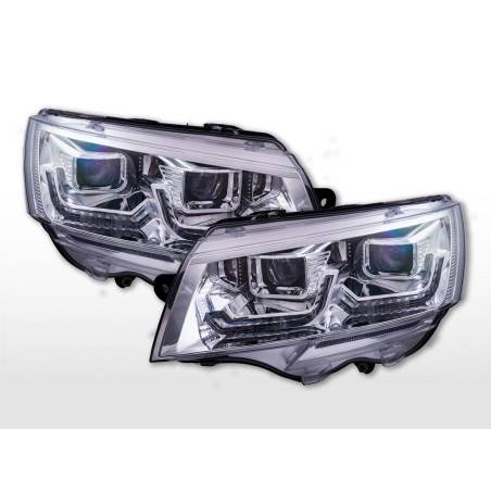 LED/Halogen headlight set VW T6 chrome