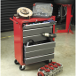 Rollcab 7 Drawer with Ball-Bearing Slides - Red/Grey