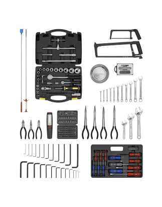 Topchest & Rollcab Combinaison 14 tiroirs avec glissières à roulement à billes – Rouge/gris et kit d'outils 281 pièces