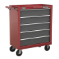 Topchest & Rollcab Combination 14 Drawer with Ball-Bearing Slides - Red/Grey & 281pc Tool Kit