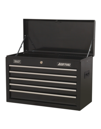 Topchest 5 Drawer with Ball-Bearing Slides - Black