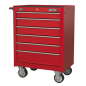 Rollcab 6 Drawer with Ball-Bearing Slides - Red